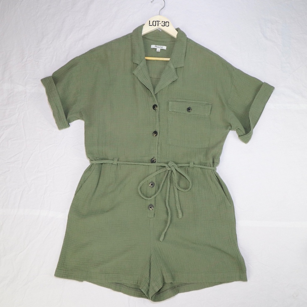 MADEWELL LIGHTSPUN SAFARI BELTED ROMPER